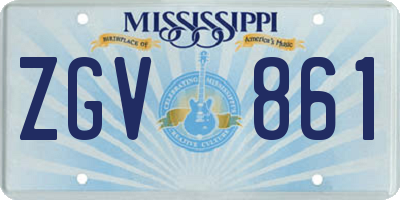 MS license plate ZGV861