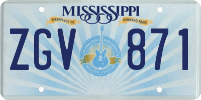 MS license plate ZGV871