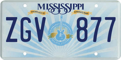 MS license plate ZGV877