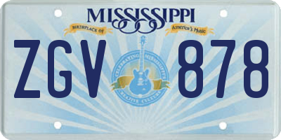 MS license plate ZGV878