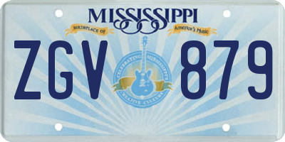 MS license plate ZGV879
