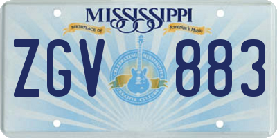 MS license plate ZGV883