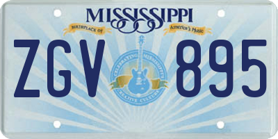 MS license plate ZGV895