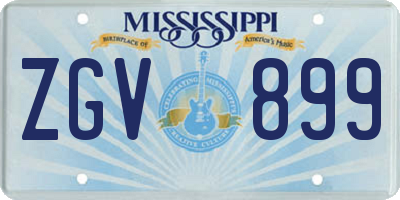 MS license plate ZGV899