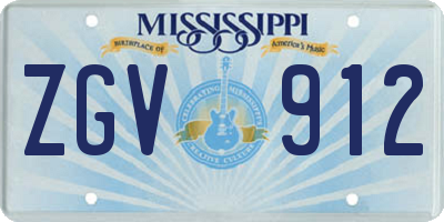 MS license plate ZGV912