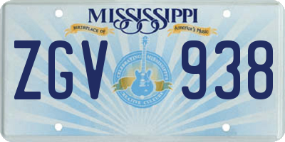 MS license plate ZGV938