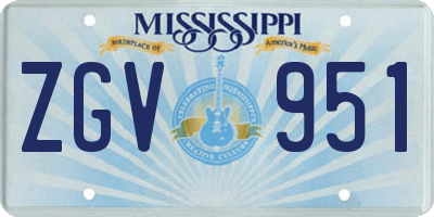 MS license plate ZGV951