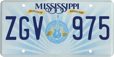 MS license plate ZGV975
