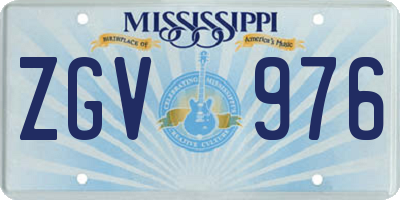 MS license plate ZGV976