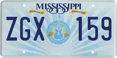 MS license plate ZGX159