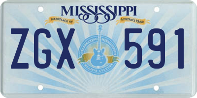 MS license plate ZGX591