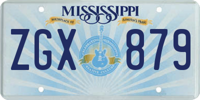 MS license plate ZGX879