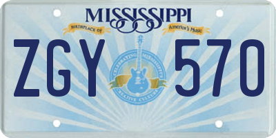 MS license plate ZGY570
