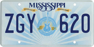 MS license plate ZGY620