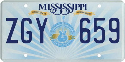 MS license plate ZGY659