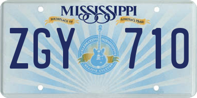MS license plate ZGY710