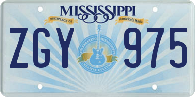 MS license plate ZGY975