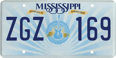 MS license plate ZGZ169