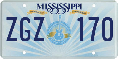 MS license plate ZGZ170