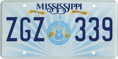 MS license plate ZGZ339