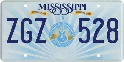 MS license plate ZGZ528