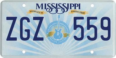 MS license plate ZGZ559