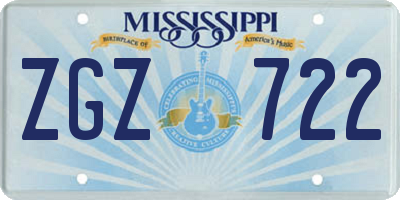 MS license plate ZGZ722