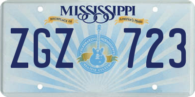 MS license plate ZGZ723