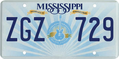 MS license plate ZGZ729