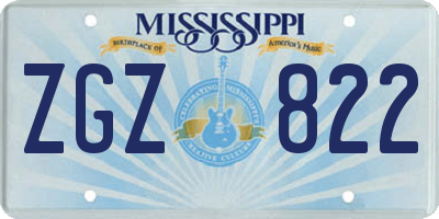 MS license plate ZGZ822
