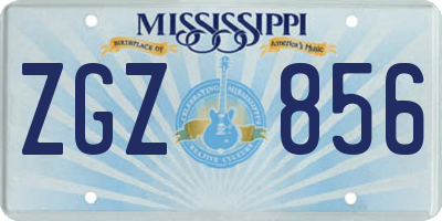 MS license plate ZGZ856