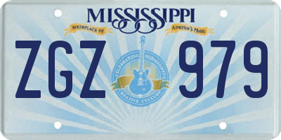 MS license plate ZGZ979