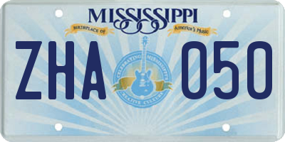 MS license plate ZHA050