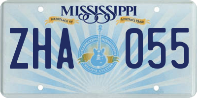 MS license plate ZHA055