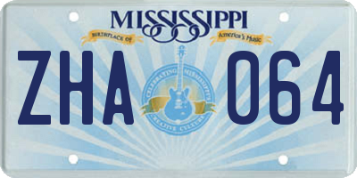 MS license plate ZHA064