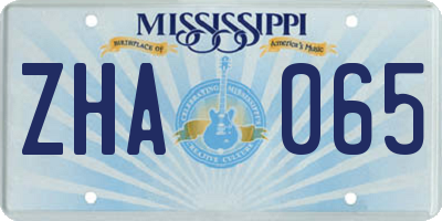 MS license plate ZHA065