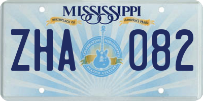 MS license plate ZHA082