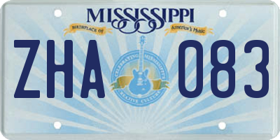 MS license plate ZHA083