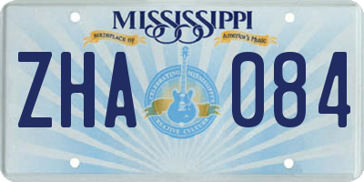 MS license plate ZHA084
