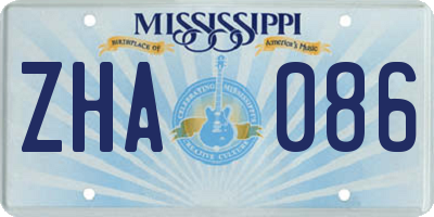 MS license plate ZHA086