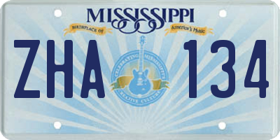 MS license plate ZHA134