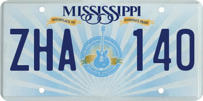 MS license plate ZHA140