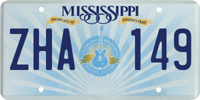 MS license plate ZHA149