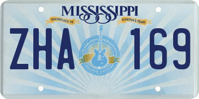 MS license plate ZHA169