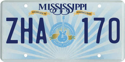 MS license plate ZHA170