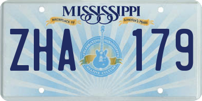 MS license plate ZHA179