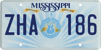 MS license plate ZHA186
