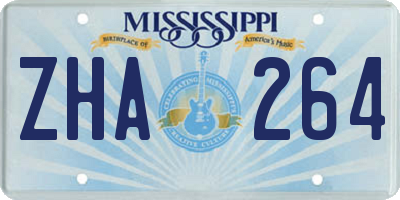 MS license plate ZHA264