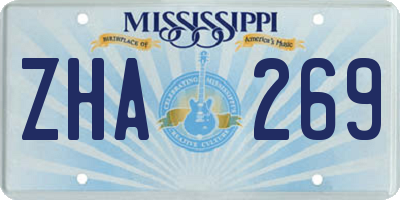 MS license plate ZHA269