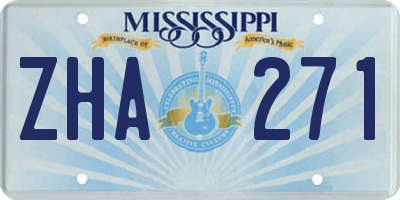 MS license plate ZHA271